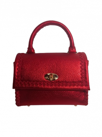 Geanta de piele Aleyna Red Shining