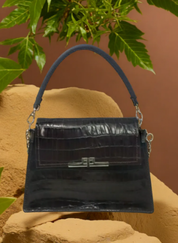 Geanta de piele Croco Melek, coniac [2]