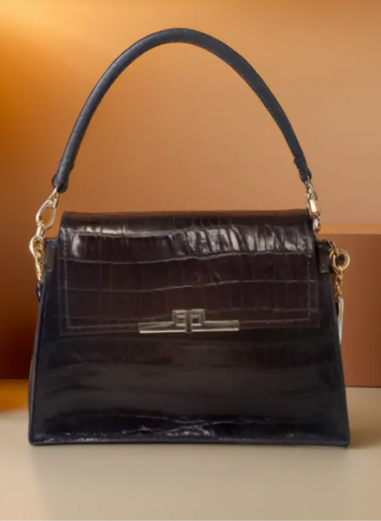 Geanta de piele Croco Melek, coniac [1]