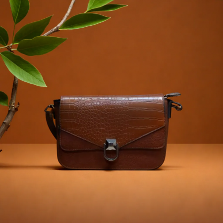 Geantă de Umar Croco Brown [2]