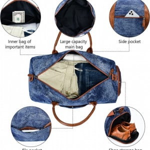 Geanta de voiaj,textil denim [3]