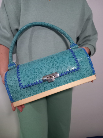 Geanta Handmade din Piele Azur Boheme [4]