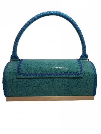 Geanta Handmade din Piele Azur Boheme [3]