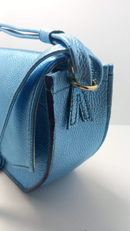 Geantă Handmade Piele Naturală Electric Blue [2]