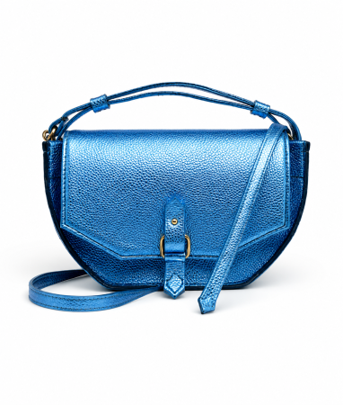 Genti Titi Valenti - Geantă Handmade Piele Naturală Electric Blue