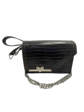 Genti Casual - Geanta Karina Dark Brown Croco