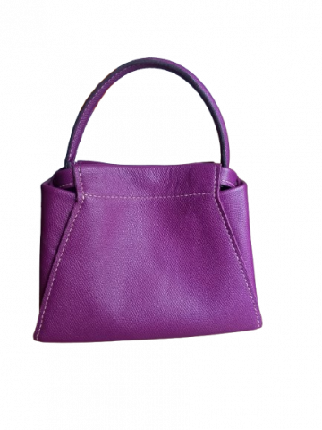 Geanta Dilara Purple din Piele Naturala Lucrata Manual [4]