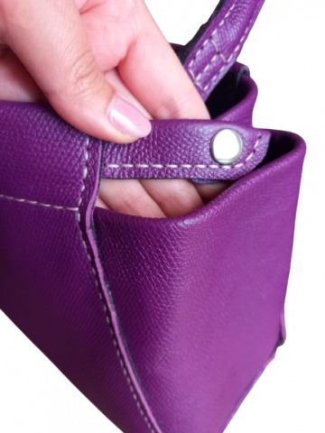 Geanta Dilara Purple din Piele Naturala Lucrata Manual [6]