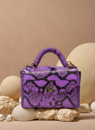 Geanta Piele Handmade Purple Snake [1]