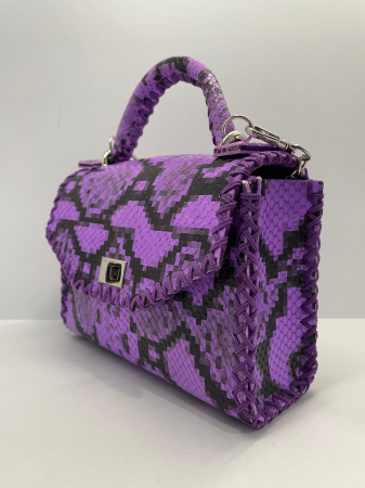 Geanta Piele Handmade Purple Snake [3]