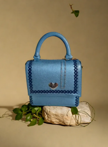 Genti Casual - Geanta Piele Olga Blue Style