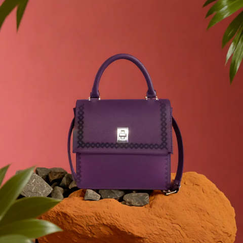 Geanta de mana Piele Olga Purple [4]