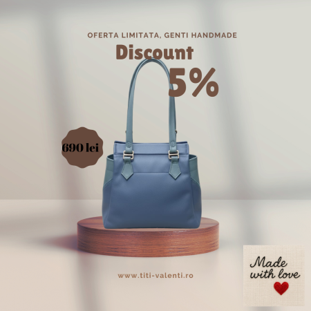 Geanta Titi Valenti Blue Harmony handmade [1]