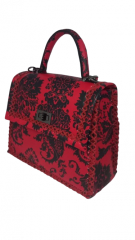 Geanta Dama piele naturala, Trapez Red Velvet Ceyda [3]