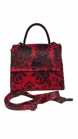 Geanta Dama piele naturala, Trapez Red Velvet Ceyda [5]