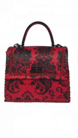 Geanta Dama piele naturala, Trapez Red Velvet Ceyda
