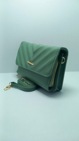 Geanta Verde Tip Plic si Cusaturi in V [4]