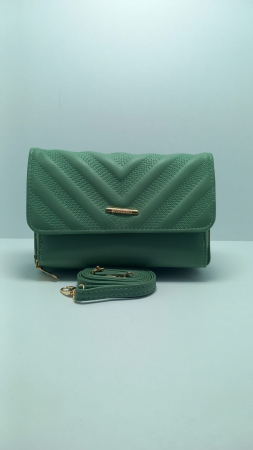 Geanta Verde Tip Plic si Cusaturi in V [5]