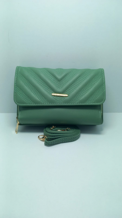 Geanta Verde Tip Plic si Cusaturi in V [3]