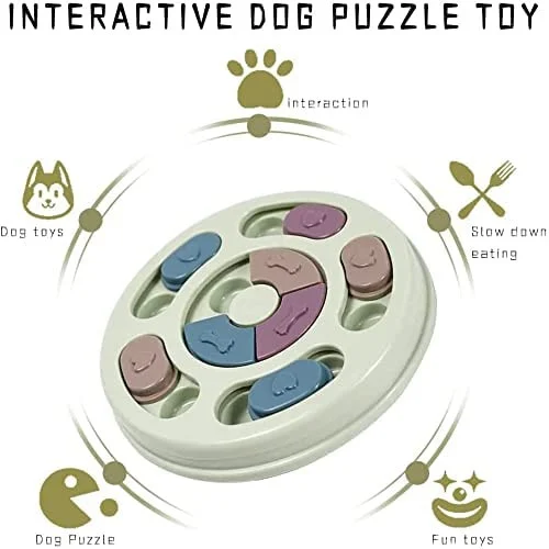 Jucarie Hranitoare Interactiva pentru Caini – Puzzle Multicolor [1]