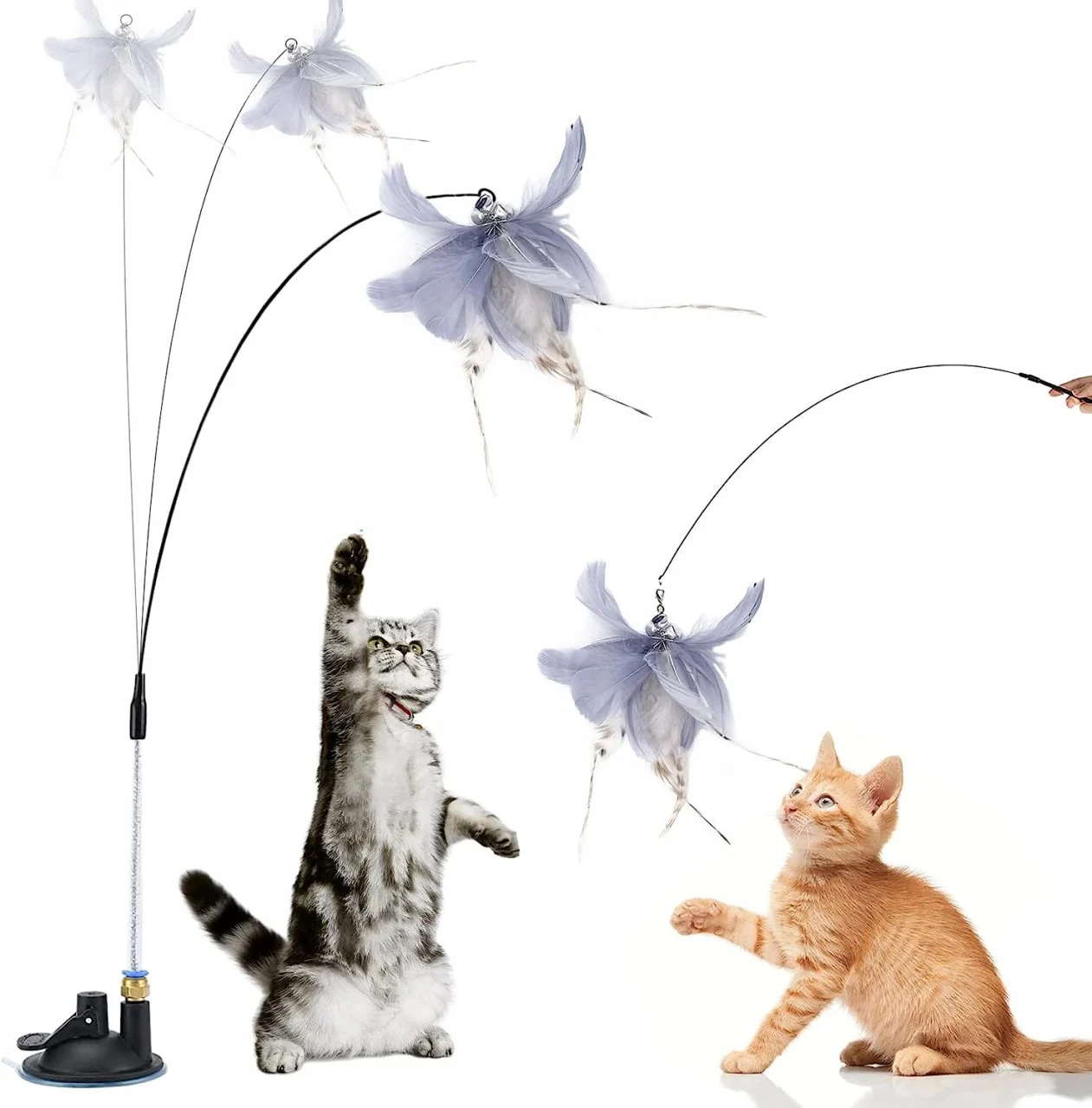 Titi Valenti – Colectia Patru Labute, Prietenul Meu - Jucarie Interactiva pentru Pisici Sunshine Smile – Metal si Textil