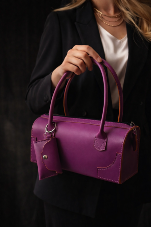Juicy Boheme Serap – Geanta din piele naturala mov [5]