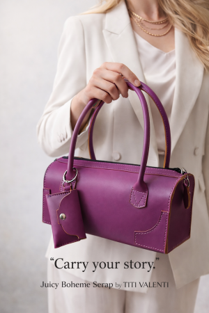 Juicy Boheme Serap – Geanta din piele naturala mov [1]