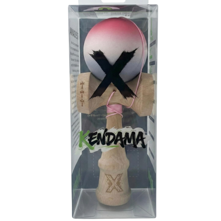 Kendame - Kendama X Balance Hole Flippy 18 cm ,Gri alb roz pudra