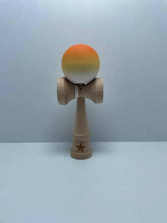 Kendama X Originala Profesionala Flippy 18 cm, Portocaliu-Alb [3]