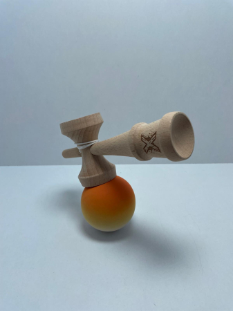Kendama X Originala Profesionala Flippy 18 cm, Portocaliu-Alb [1]