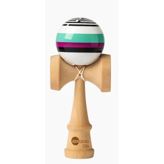 Kendama X Originala Profesionala Flippy 18 cm, Rubber cu Dungi [4]