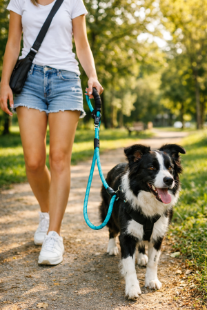 Lesa Rezistenta pentru Caini, 180 cm, Nailon si Metal [1]