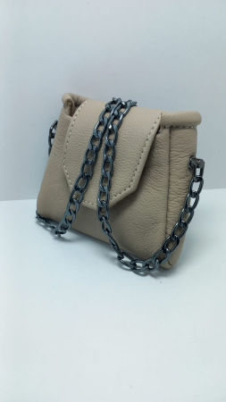 Mini Geantă Handmade Piele Naturală Sandy Pearl [5]