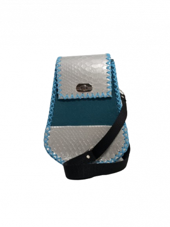 Mini Rucsac din Piele Tip Borseta Maria Blue [2]