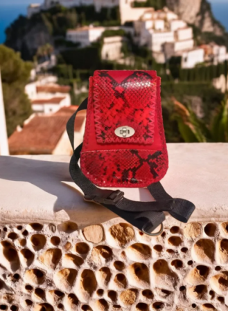 Borsete si Genti Tip Rucsac - Mini Rucsac din Piele Tip Borseta Sara Rosu
