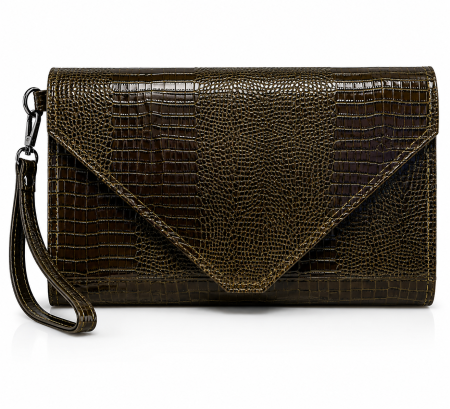 Plic de Dama Casual Emilia Croco Brown