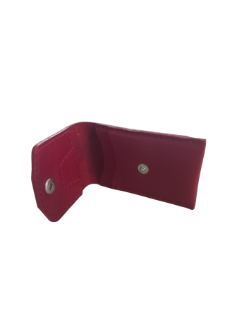 Portcard rosucu 3 locuri, handmade, piele naturala [2]