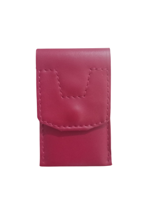 Reduceri - Portcard rosucu 3 locuri, handmade, piele naturala