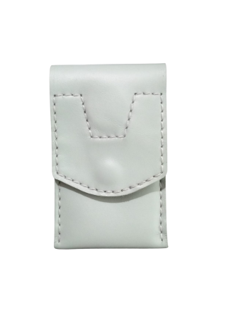 Genti Titi Valenti - Portcard rosucu 3 locuri, handmade, piele naturala