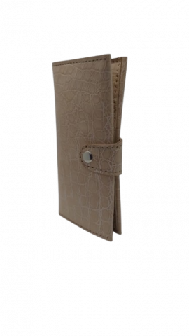 Portofel de Piele Lady Croco Beige [3]