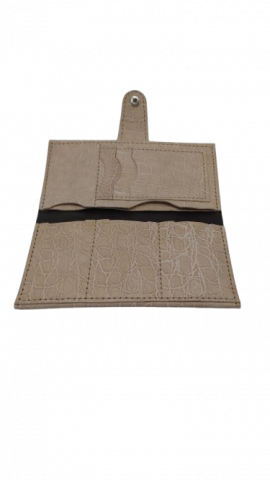 Portofel de Piele Lady Croco Beige [4]