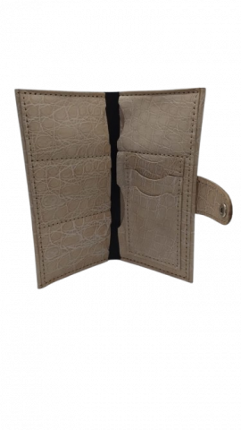 Portofel de Piele Lady Croco Beige [5]
