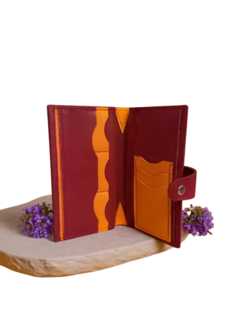 Portofel de Piele Lady Red-Orange