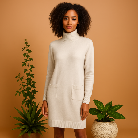 Haine Dama - Rochie Tricot Emira Light Beige