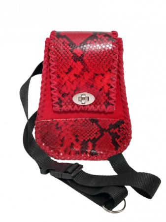 Mini Rucsac din Piele Tip Borseta Sara Rosu [2]