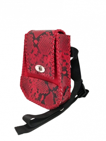 Mini Rucsac din Piele Tip Borseta Sara Rosu [4]