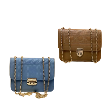 Genti Everyday sub 200 lei - Set 2 genti Printre Inimi,maro si albastru gri
