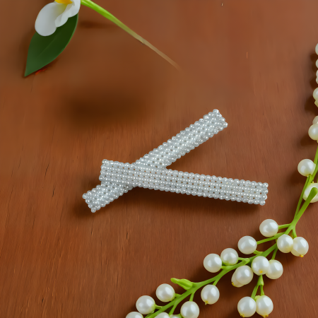 Set Aleyna Clame de Par cu Perle Dreptunghiulare