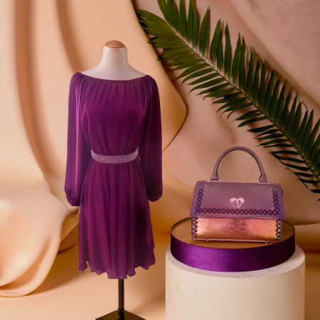 Set Rochie si Geanta de Piele Nocturna Chic [1]