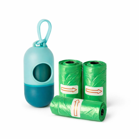 Accesorii de Plimbare - Set Suport + 300 Saci Pentru Resturile Animalelor